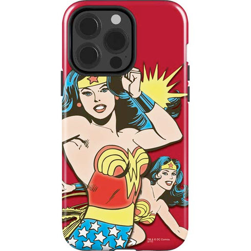 DC Comics Wonder Woman Vintage Action pose iPhone 15 Pro Impact Case