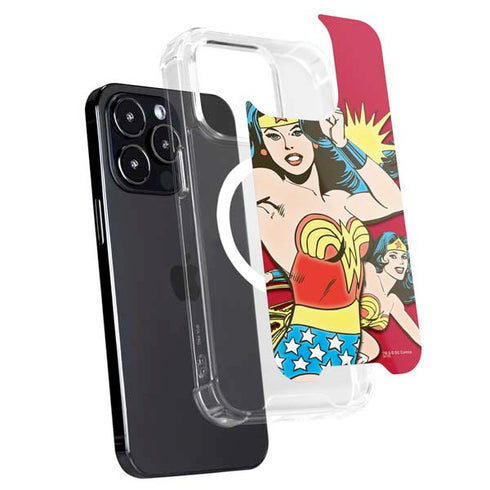 DC Comics Wonder Woman Vintage Action pose iPhone 15 Pro Max MagSafe Case