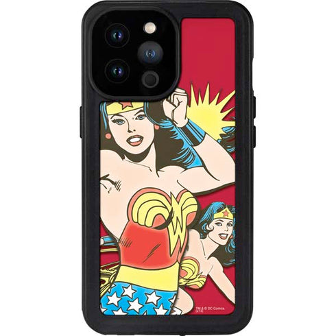 DC Comics Wonder Woman Vintage Action pose iPhone 14 Pro Max Waterproof Case