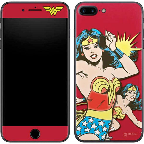 DC Comics Wonder Woman Vintage Action pose iPhone 8 Plus Skin