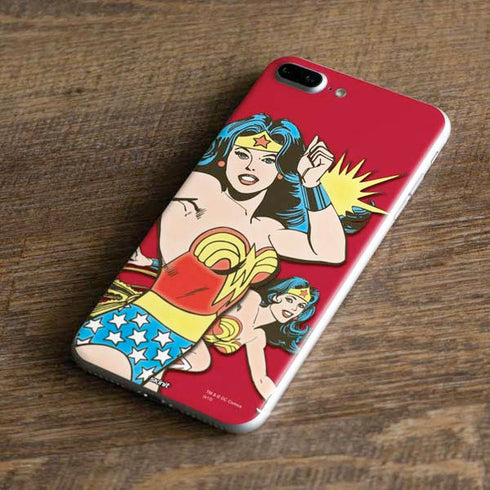 DC Comics Wonder Woman Vintage Action pose iPhone 8 Plus Skin