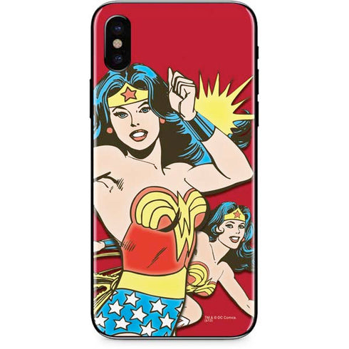 DC Comics Wonder Woman Vintage Action pose iPhone X Skin