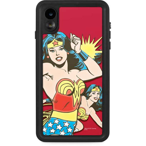 DC Comics Wonder Woman Vintage Action pose iPhone XR Waterproof Case