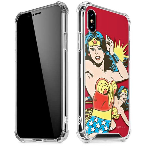 DC Comics Wonder Woman Vintage Action pose iPhone XS Max Clear Case