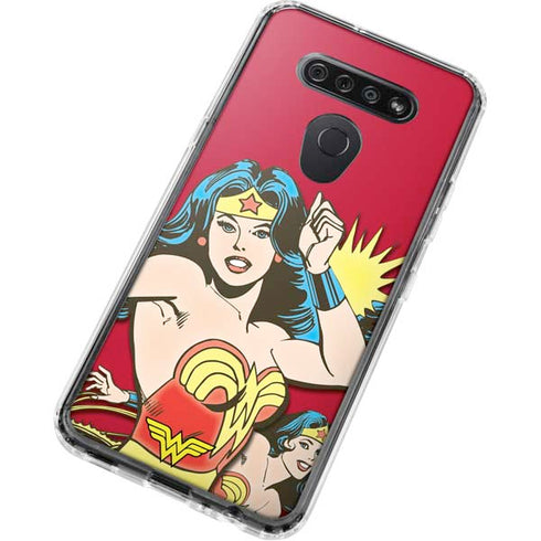 DC Comics Wonder Woman Vintage Action pose LG K51/Q51 Clear Case