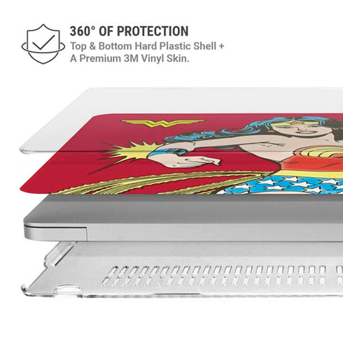 DC Comics Wonder Woman Vintage Action pose MacBook Air 15in (2023-2025) Case plus Skin