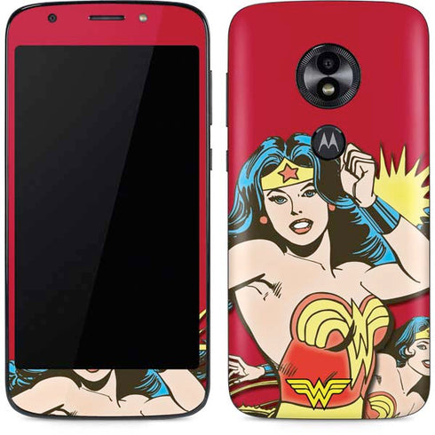 DC Comics Wonder Woman Vintage Action pose Moto E5 Play Skin