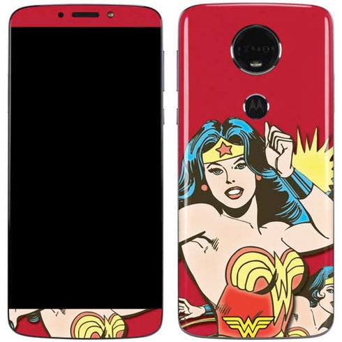 DC Comics Wonder Woman Vintage Action pose Moto E5 Plus Skin