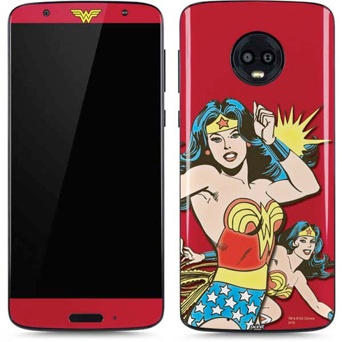 DC Comics Wonder Woman Vintage Action pose Moto G6 Skin