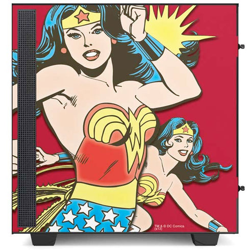 DC Comics Wonder Woman Vintage Action pose NZXT H510 Compact ATX Mid-Tower Case Skin