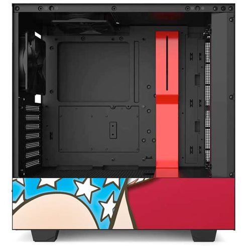 DC Comics Wonder Woman Vintage Action pose NZXT H510 Compact ATX Mid-Tower Case Skin