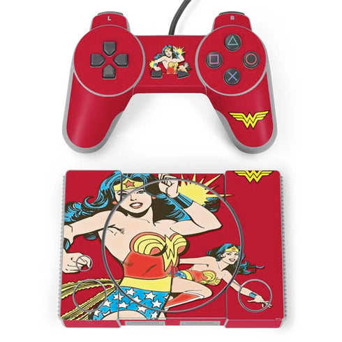 DC Comics Wonder Woman Vintage Action pose PlayStation Classic Bundle Skin