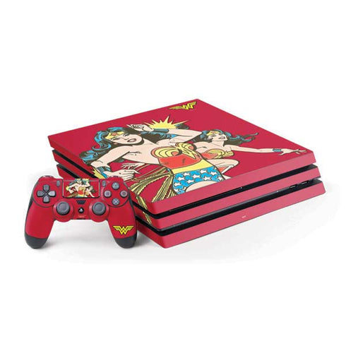DC Comics Wonder Woman Vintage Action pose PS4 Pro Bundle Skin