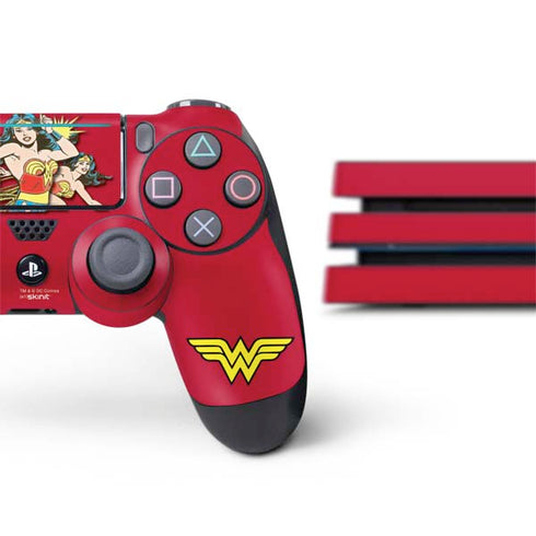 DC Comics Wonder Woman Vintage Action pose PS4 Pro Bundle Skin