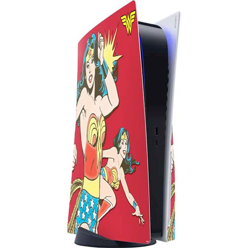 DC Comics Wonder Woman Vintage Action pose PS5 Console Skin