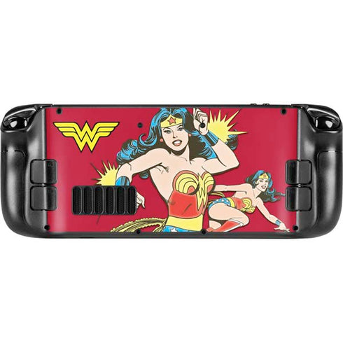 DC Comics Wonder Woman Vintage Action pose Steam Deck Handheld Gaming Computer Skin