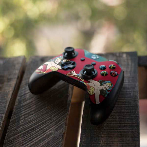 DC Comics Wonder Woman Vintage Action pose Xbox One Controller Skin