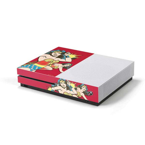 DC Comics Wonder Woman Vintage Action pose Xbox One S Console Skin
