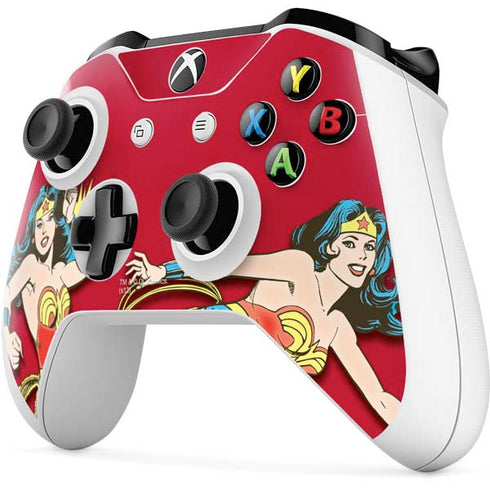 DC Comics Wonder Woman Vintage Action pose Xbox One S Controller Skin