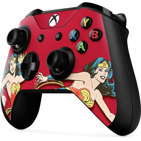 DC Comics Wonder Woman Vintage Action pose Xbox One X Controller Skin
