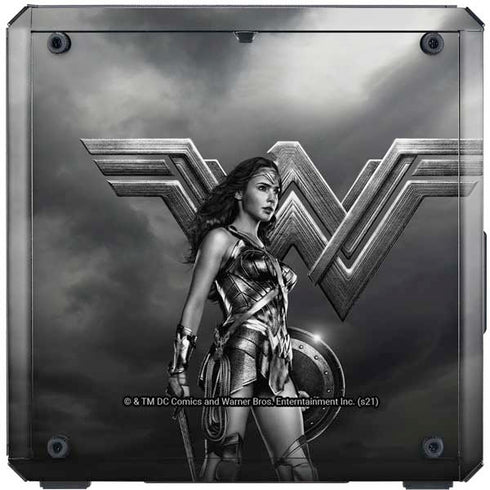 The Justice League (2017) Wonder Woman Poster Cooler Master MasterBox Q300L Mini Tower Skin