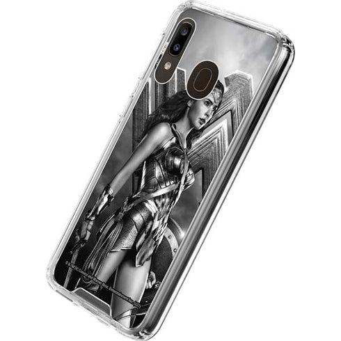 The Justice League (2017) Wonder Woman Poster Galaxy A30 Clear Case