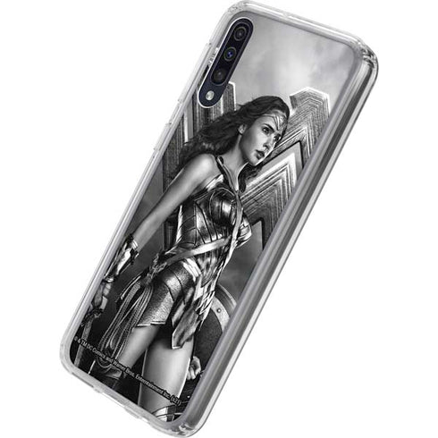 The Justice League (2017) Wonder Woman Poster Galaxy A50 Clear Case