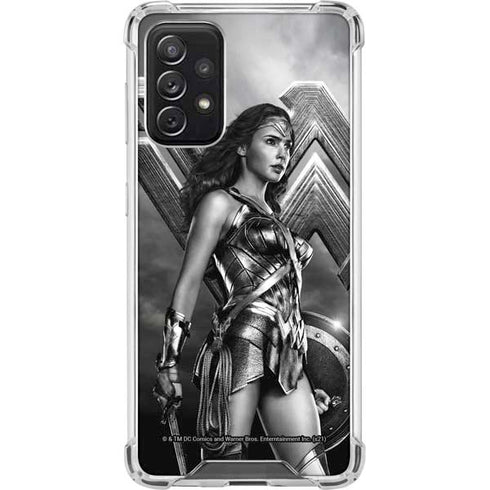 The Justice League (2017) Wonder Woman Poster Galaxy A72 5G Clear Case