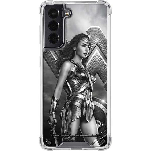 The Justice League (2017) Wonder Woman Poster Galaxy S21 5G Clear Case