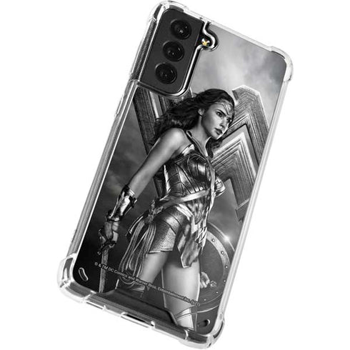 The Justice League (2017) Wonder Woman Poster Galaxy S21 Plus 5G Clear Case