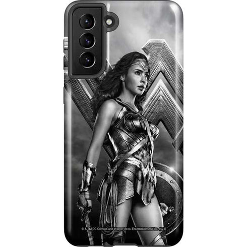 The Justice League (2017) Wonder Woman Poster Galaxy S21 Plus 5G Pro Case