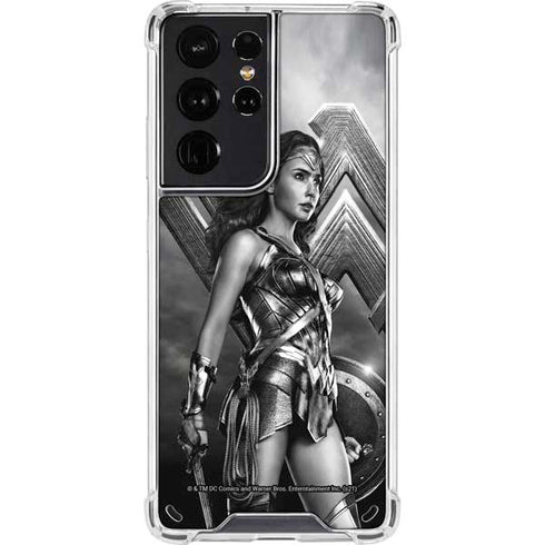 The Justice League (2017) Wonder Woman Poster Galaxy S21 Ultra 5G Clear Case