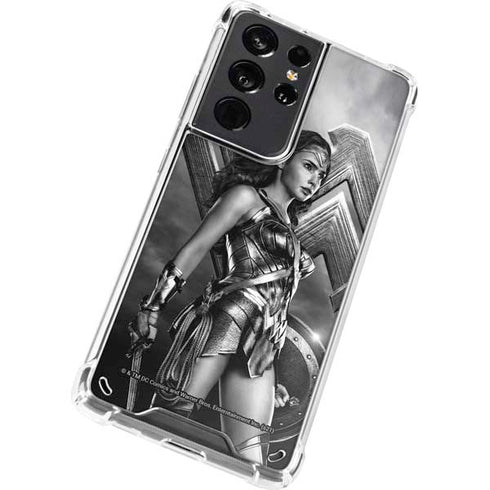 The Justice League (2017) Wonder Woman Poster Galaxy S21 Ultra 5G Clear Case