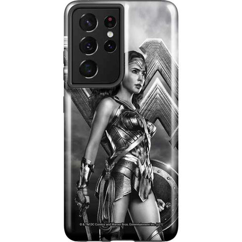 The Justice League (2017) Wonder Woman Poster Galaxy S21 Ultra 5G Pro Case