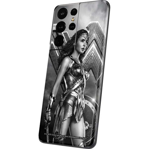 The Justice League (2017) Wonder Woman Poster Galaxy S21 Ultra 5G Skin