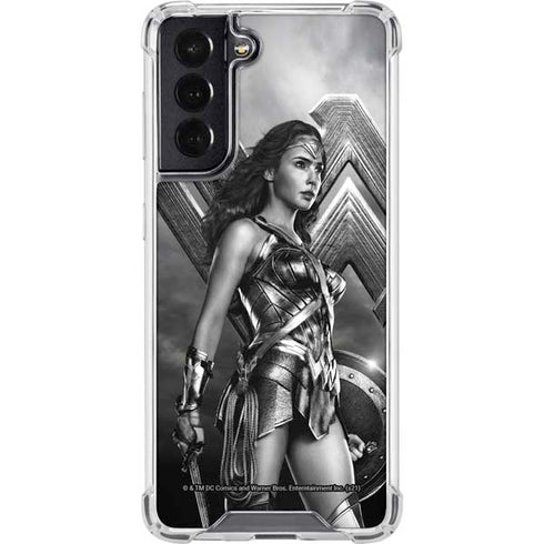 The Justice League (2017) Wonder Woman Poster Galaxy S22 Clear Case
