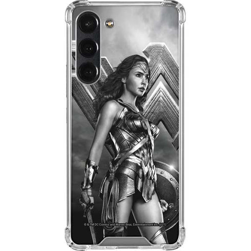 The Justice League (2017) Wonder Woman Poster Galaxy S23 Plus Clear Case