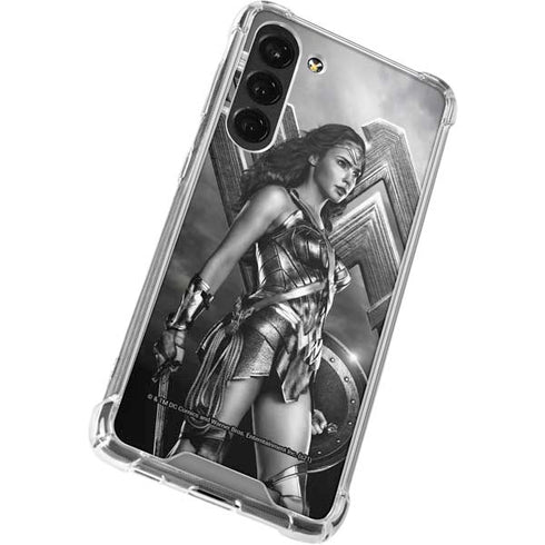 The Justice League (2017) Wonder Woman Poster Galaxy S23 Plus Clear Case