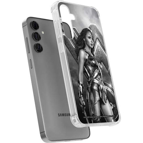 The Justice League (2017) Wonder Woman Poster Galaxy S24 Plus Clear Case