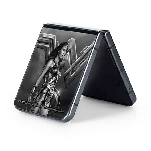 The Justice League (2017) Wonder Woman Poster Galaxy Z Flip5 5G Skin