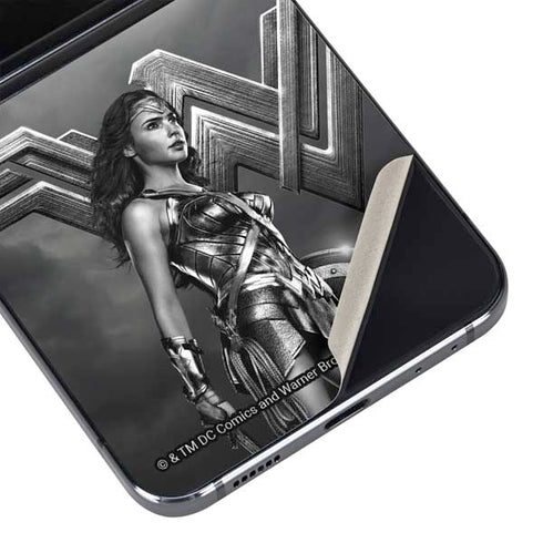 The Justice League (2017) Wonder Woman Poster Galaxy Z Flip5 5G Skin