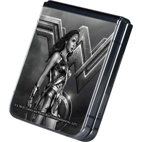 The Justice League (2017) Wonder Woman Poster Galaxy Z Flip5 5G Skin