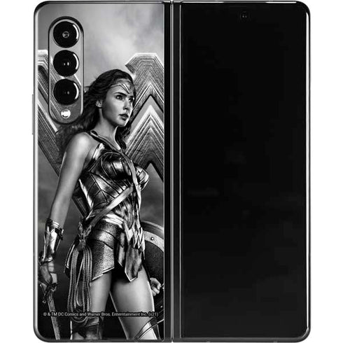 The Justice League (2017) Wonder Woman Poster Galaxy Z Fold3 5G Skin