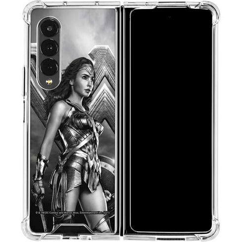 The Justice League (2017) Wonder Woman Poster Galaxy Z Fold4 5G Clear Case