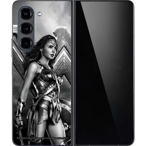 The Justice League (2017) Wonder Woman Poster Galaxy Z Fold5 5G Skin