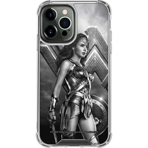 The Justice League (2017) Wonder Woman Poster iPhone 14 Pro Max Clear Case