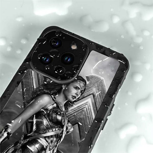 The Justice League (2017) Wonder Woman Poster iPhone 14 Pro Max Waterproof Case
