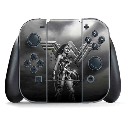 The Justice League (2017) Wonder Woman Poster Nintendo Switch (2017-2021) Joy-Con Controller Skin