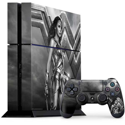 The Justice League (2017) Wonder Woman Poster PS4 Console and Controller Bundle Skin