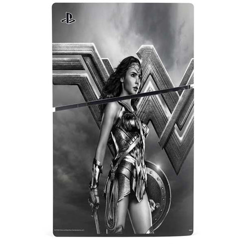 The Justice League (2017) Wonder Woman Poster PS5 Slim Digital Edition Console Skin